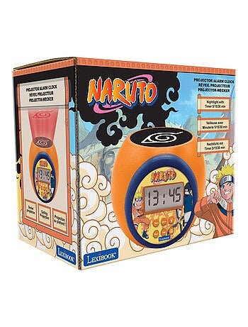 Reloj despertador con proyector Naruto y temporizador