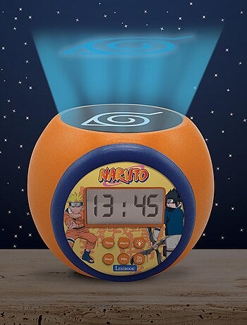 Reloj despertador con proyector Naruto y temporizador
