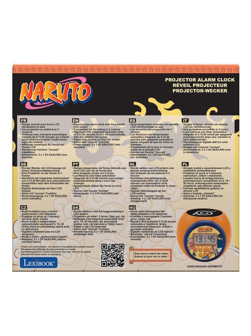 Reloj despertador con proyector Naruto y temporizador - Kiabi