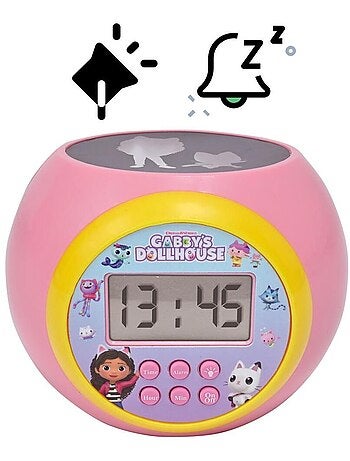 Reloj despertador con proyector para casa de muñecas de Gabby