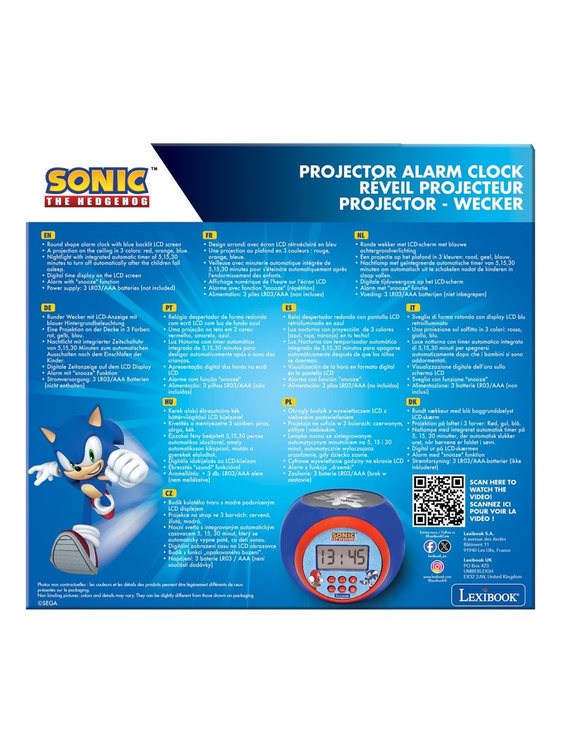 Reloj despertador con proyector s?nico Azul - Kiabi