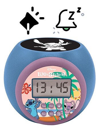 Reloj despertador con proyector Stitch