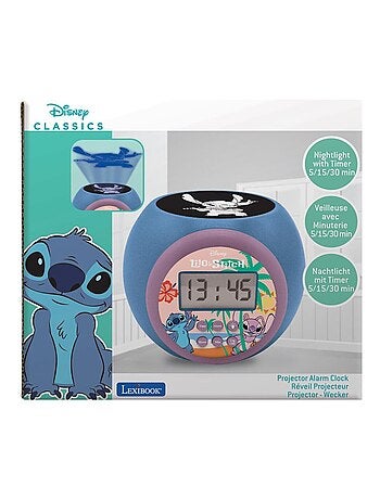Reloj despertador con proyector Stitch