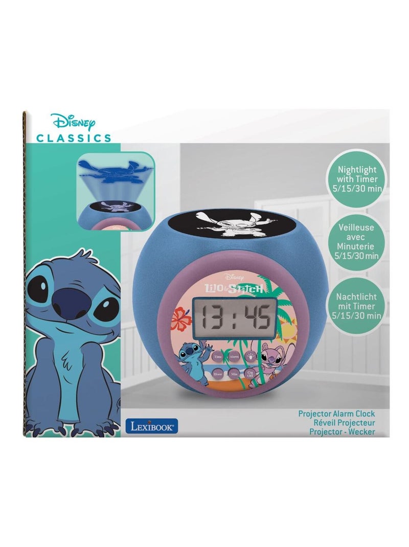 Reloj despertador con proyector Stitch Azul - Kiabi
