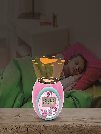 Reloj despertador con proyector Unicornio y temporizador