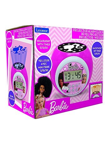Reloj despertador con proyector y temporizador Barbie