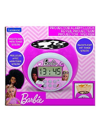 Reloj despertador con proyector y temporizador Barbie