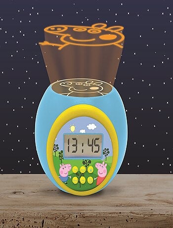 Reloj despertador con proyector y temporizador Peppa Pig