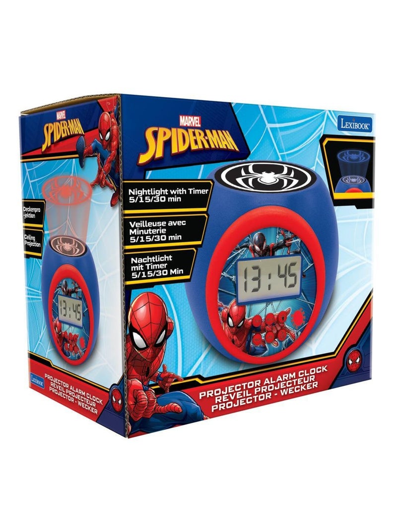 Reloj despertador con proyector y temporizador Spider Man Azul - Kiabi