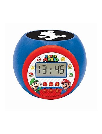 Reloj despertador con proyector y temporizador Super Mario