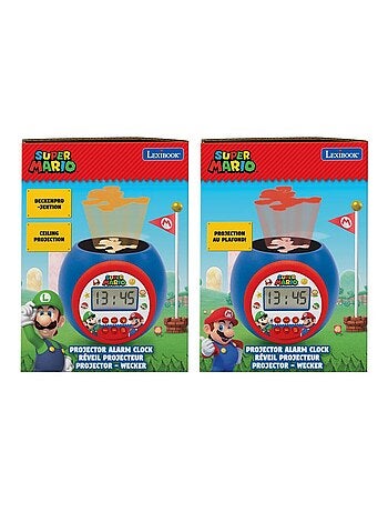 Reloj despertador con proyector y temporizador Super Mario