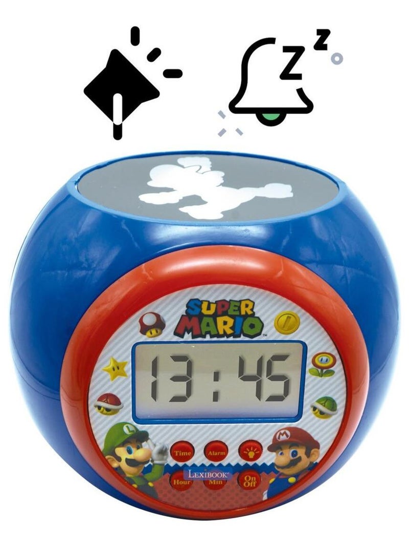 Reloj despertador con proyector y temporizador Super Mario Azul - Kiabi