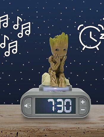 Reloj despertador Groot Nighlight con sonidos