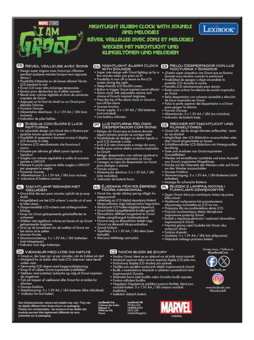 Reloj despertador Groot Nighlight con sonidos - Kiabi