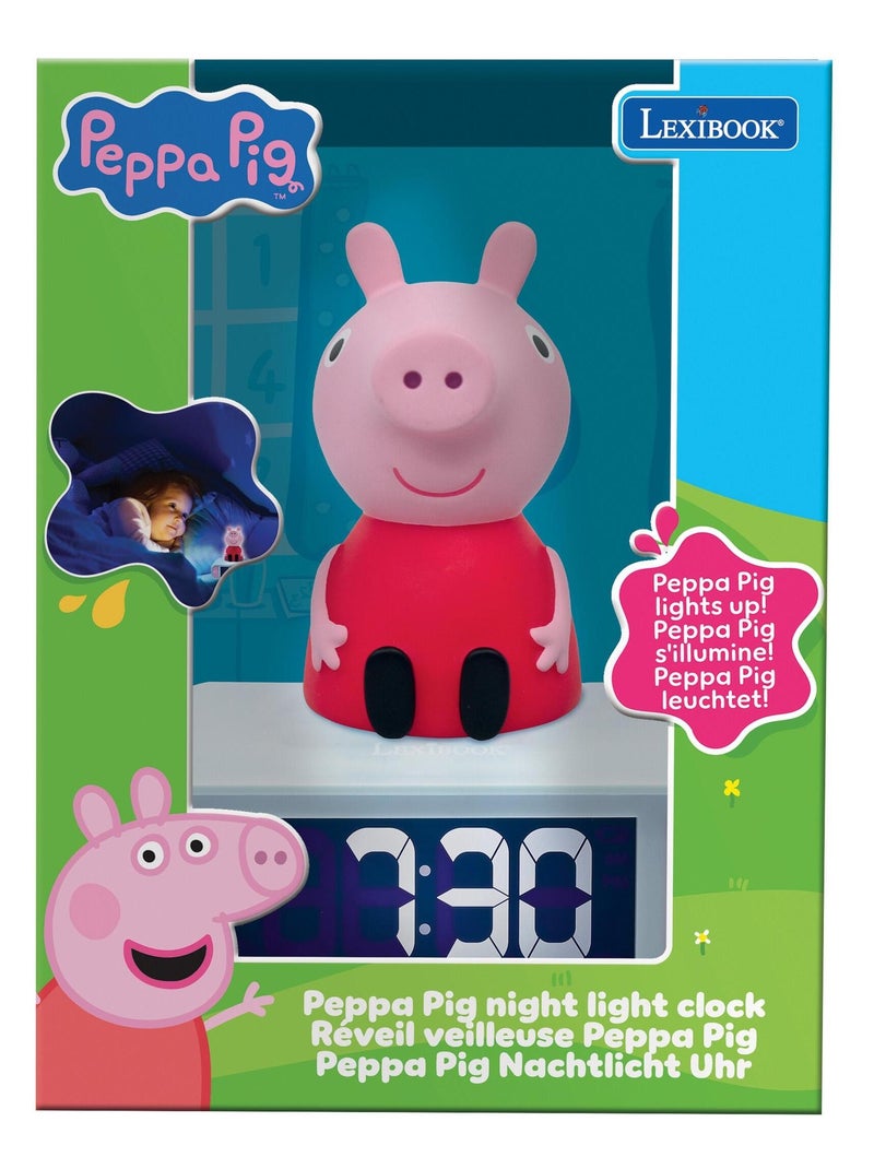 Reloj despertador Peppa Pig Nighlight con sonidos Rosa - Kiabi