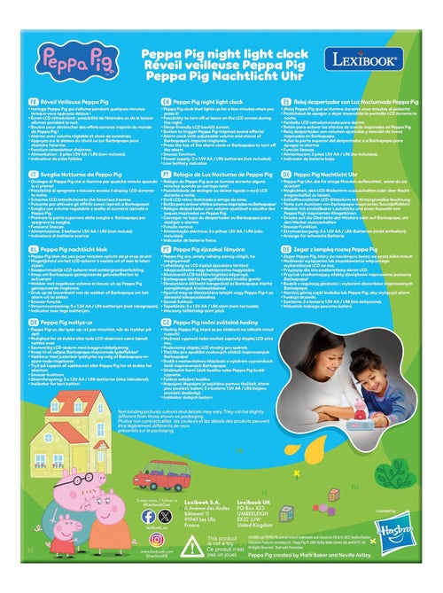 Reloj despertador Peppa Pig Nighlight con sonidos - Kiabi