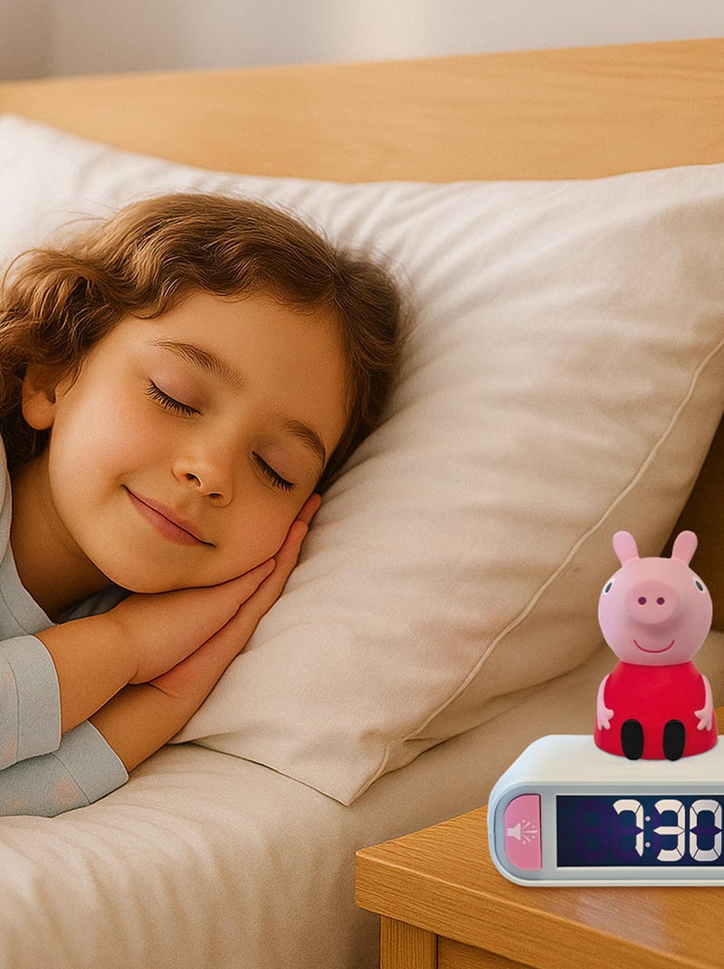 Reloj despertador Peppa Pig Nighlight con sonidos Rosa - Kiabi