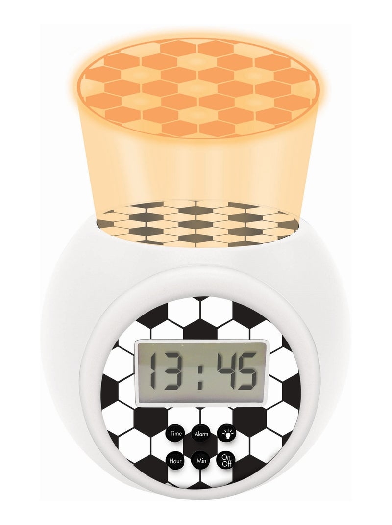 Reloj despertador proyector edici?n f?tbol con temporizador Blanco - Kiabi