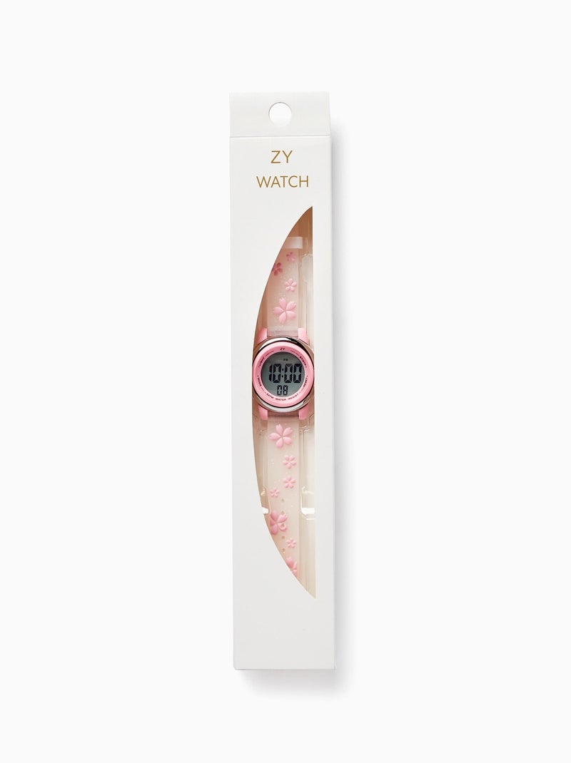 Reloj digital flores Rosa claro - Kiabi