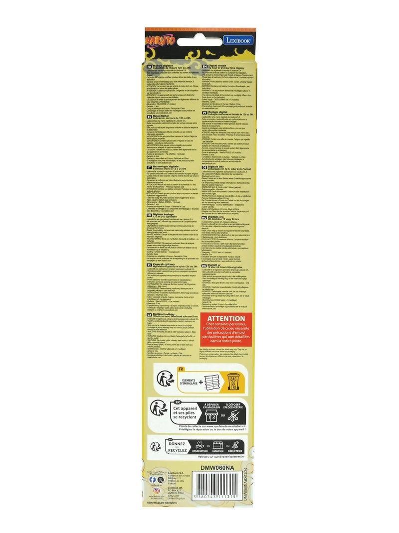 Reloj digital LED Naruto Naranja - Kiabi