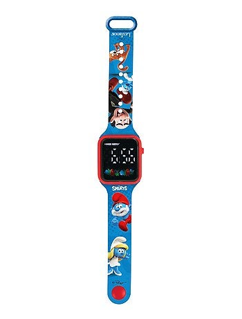 Reloj digital LED Pitufos