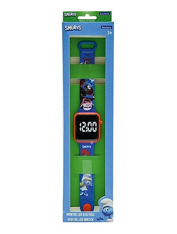 Reloj digital LED Pitufos