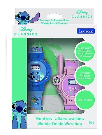 Reloj digital Stitch con función Walkie Talkies, distancia hasta 200 m
