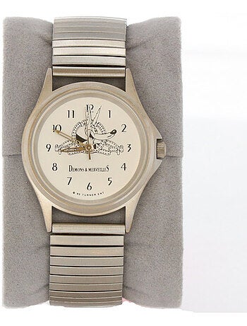 Reloj infantil redondo 'tex avery' wolfie pulsera de malla metálica dorada demons et merveilles