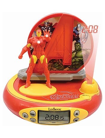 Reloj proyector 3D Avengers Iron Man con sonidos de superhéroes