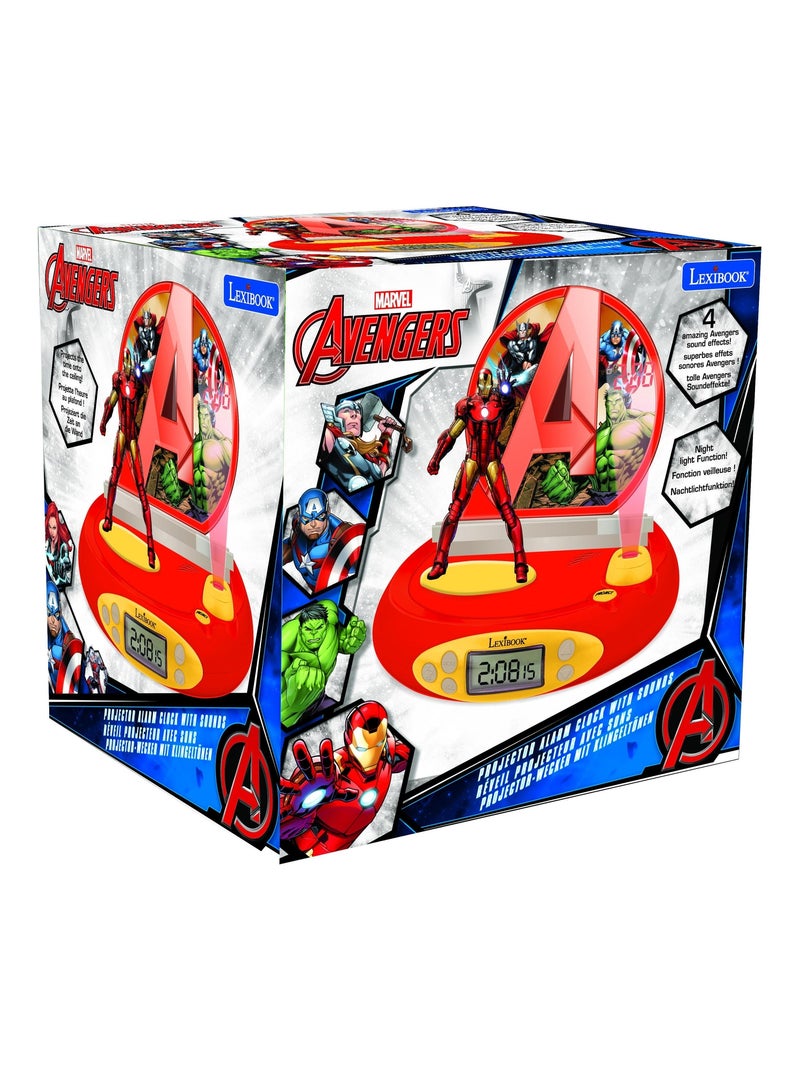 Reloj proyector 3D Avengers Iron Man con sonidos de superhéroes Rojo - Kiabi