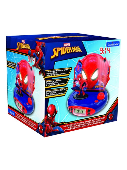 Reloj proyector 3D SpiderMan con sonidos de superhéroes - Kiabi