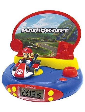 Reloj proyector de personajes de Mario Kart 3D con sonidos del videojuego