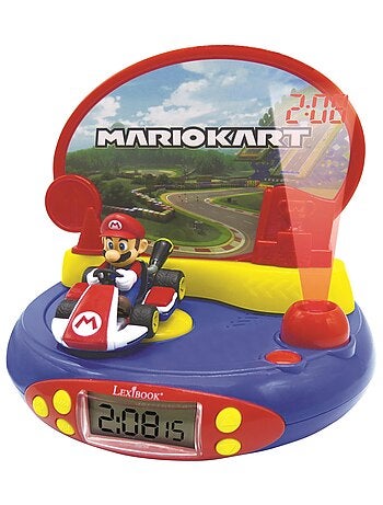 Reloj proyector de personajes de Mario Kart 3D con sonidos del videojuego