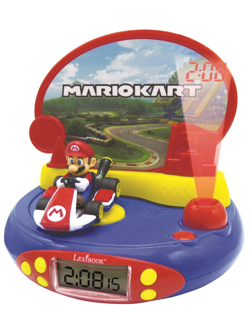 Reloj proyector de personajes de Mario Kart 3D con sonidos del videojuego Azul - Kiabi