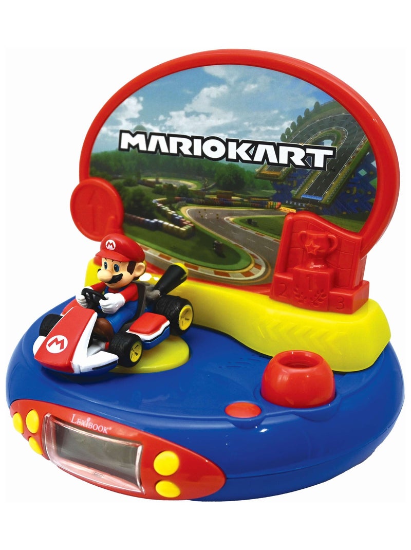 Reloj proyector de personajes de Mario Kart 3D con sonidos del videojuego Azul - Kiabi