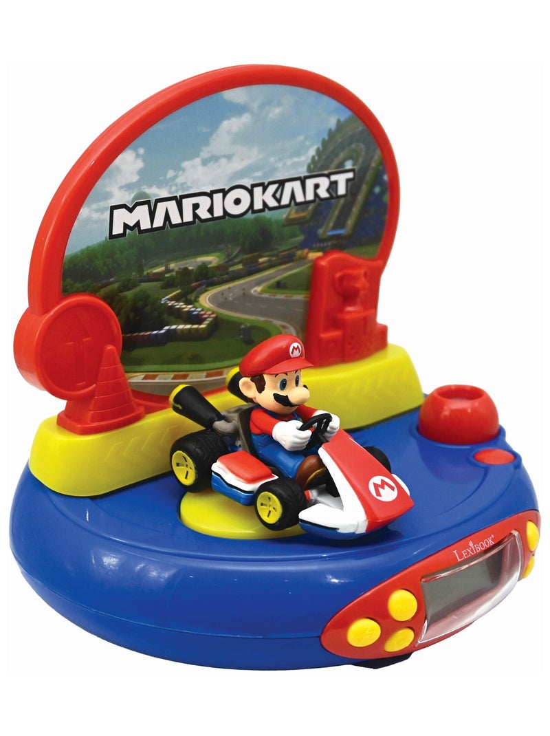 Reloj proyector de personajes de Mario Kart 3D con sonidos del videojuego Azul - Kiabi