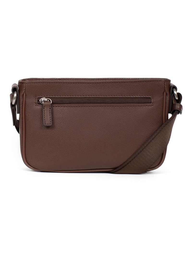 Reportero sac - cuero confort hexagona Marrón chocolate - Kiabi