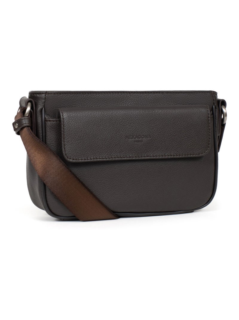 Reportero sac - cuero confort hexagona Marrón oscuro - Kiabi