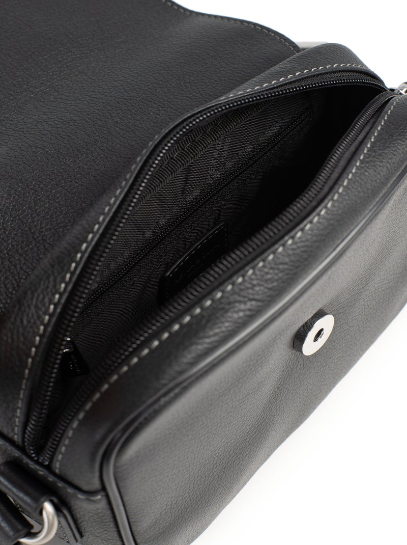 Reportero sac - cuero confort hexagona Negro - Kiabi