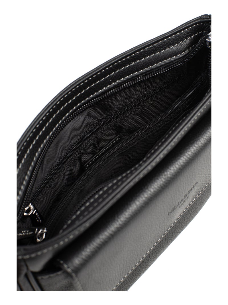 Reportero sac - cuero confort hexagona Negro - Kiabi