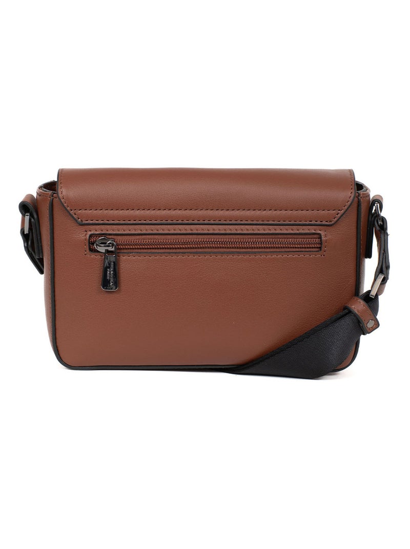 Reportero sac - cuero lény hexagona Cognac - Kiabi