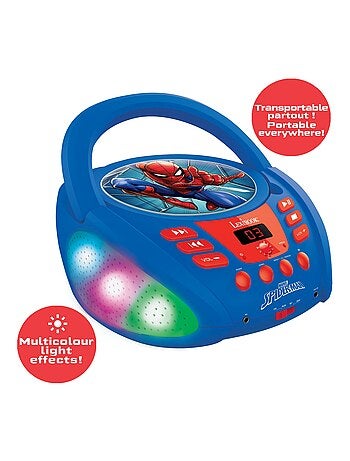 Reproductor cd bluetooth® spider-man con efectos de luz