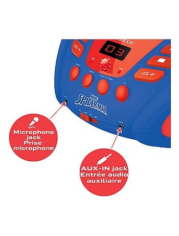 Reproductor cd bluetooth® spider-man con efectos de luz