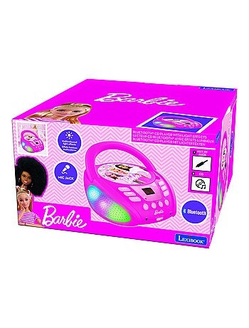Reproductor de cd bluetooth barbie con efectos de luz