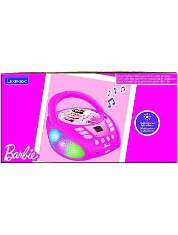 Reproductor de cd bluetooth barbie con efectos de luz