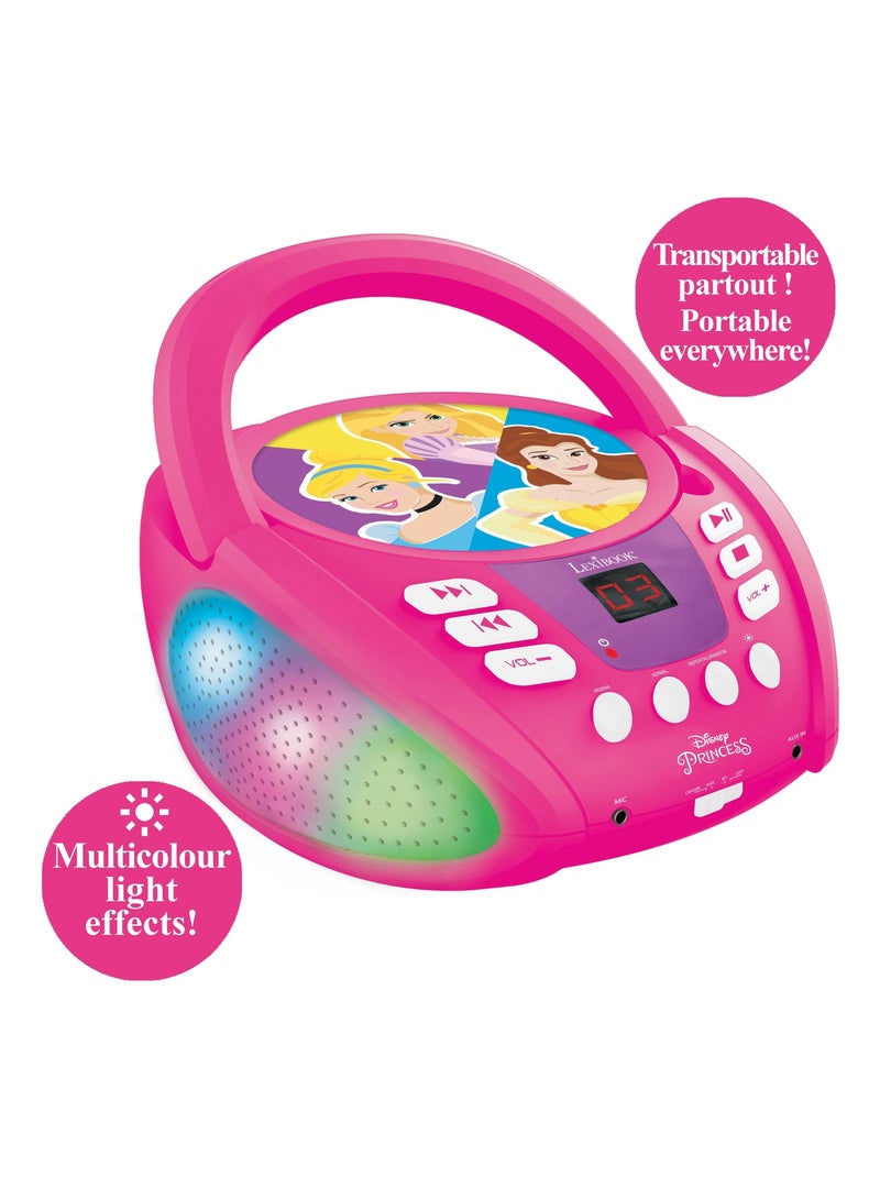 Reproductor de CD Bluetooth con luces Princesas Disney Negro - Kiabi