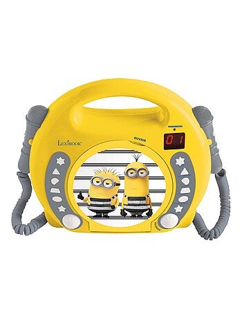 Reproductor de CD puertoátil de los Minions con 2 micrófonos Sing Along