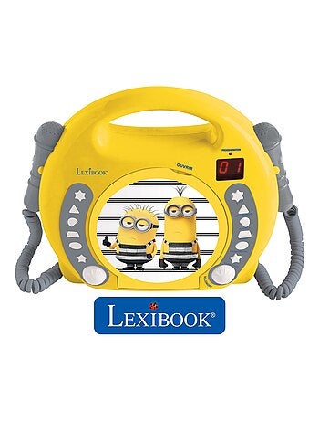 Reproductor de CD puertoátil de los Minions con 2 micrófonos Sing Along