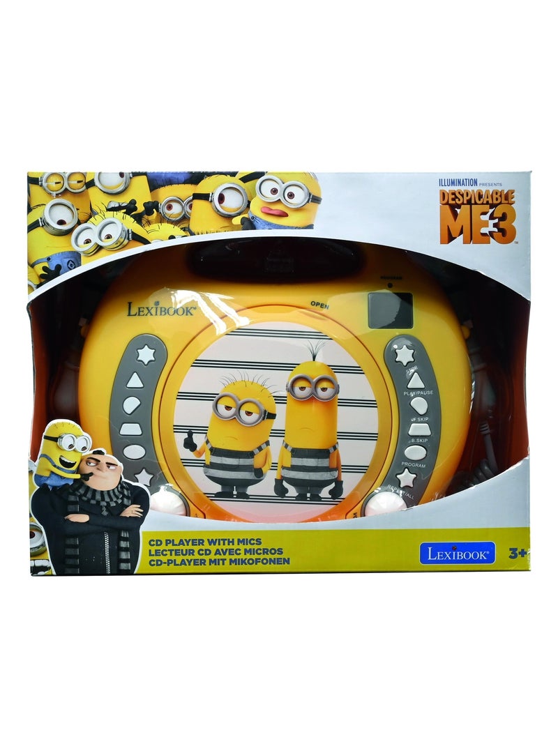 Reproductor de CD puertoátil de los Minions con 2 micrófonos Sing Along Amarillo - Kiabi