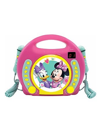 Reproductor de CD puertoátil Disney Minnie con 2 micrófonos Sing Along